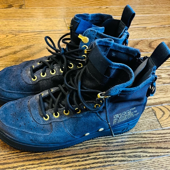 Nike SF Air Force 1 Mid Urban Utility Navy Suede (Men’s 8 / Women’s 9.5) EU41 - Picture 11 of 14